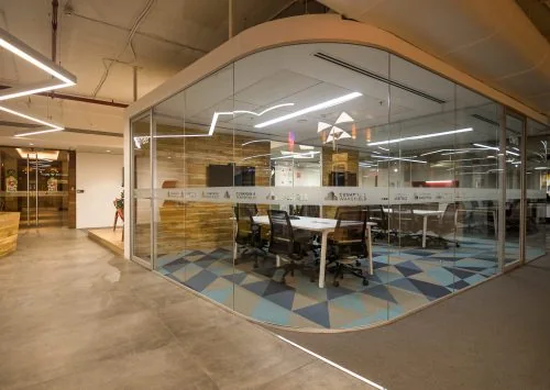 Cushman & Wakefield Office, Corporate Office fit-out by RK Interiors